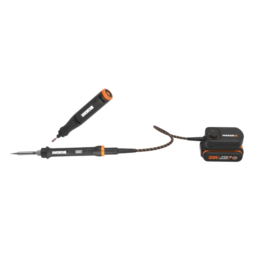 Outil rotatif à vitesse variable et outils pour bois et métal avec  accessoires 20 V WORX WX988L MAKERX