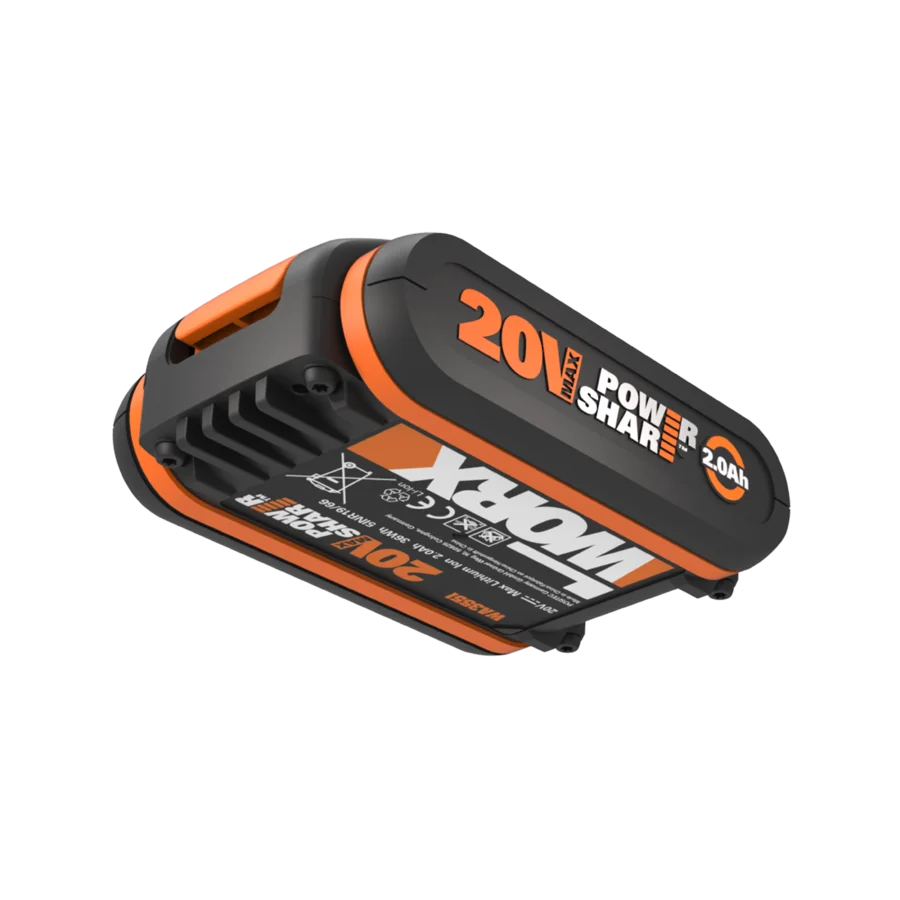 WORX Batería MaxLithium de 20 voltios y 2.0 amperios por hora – Plataforma  de batería PowerShare y batería de repuesto – WA3525