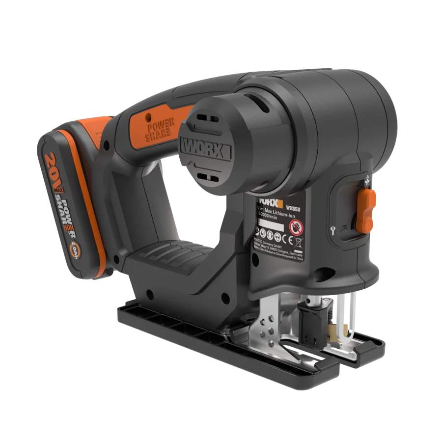 Worx Wx550l 20v Power Share Axis Cordless Reciprocating & Jig Saw