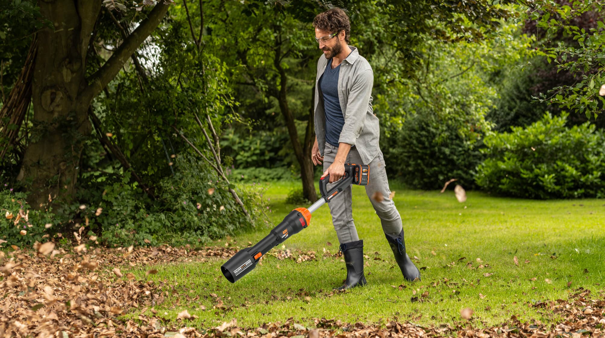 Akku Laubbl ser Laubsauger reinigen Ihren Garten Worx DE